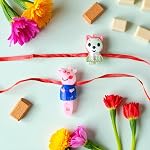Peppa Pig Whistle & Pet Light Rakhi Combo for Beloved Ones | Special Character Rakhi| Free Tilak Set | Unique Character | PoPo Toys® | Assorted Color- Amazon