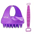 Lifelong Silicone Manual Scalp Massager Shampoo Brush With Body Scrubber For Washing Hair, Scalp Brush For Hair Growth & Dandruff Treatment|For All Hair Types Of Women(Purple, Llm666)- Amazon