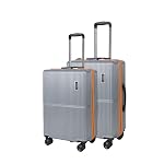 Move-Meant Set of 2 Glide Small & Medium Check-in Suitcase | 55 Cm & 66 Cm | 360 Degree 8 Wheels Number Lock Polycarbonate MAT. Grey Trolley Bag | Luggage for Travel – Pack of- Amazon