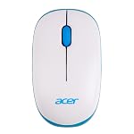 acer Wireless Mouse (1600 DPI/2.4 GHz Wireless Frequency/Optical Sensor/USB Dongle) | Color: White/Blue- Amazon