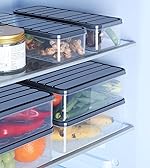Fridge Storage Boxes Freezer Storage Containers, Container for Kitchen Storage Set, Storage in Kitchen, Vegetable Storage, Refrigerator Food Box (1200 ML [Pack of 2])- Amazon