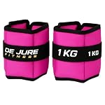 De Jure Fitness Adjustable Ankle & Wrist Weights Pair (1KG x 2) for Men & Women | Strength Training, Walking, Running, Workout, Yoga | Comfortable, Durable | Pink – 2KG- Amazon