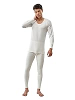 Lux Inferno Men’s Thermal Set | Full Sleeve Round Neck Top & Bottom Winter Innerwear | Soft & Warm Cotton Fabric- Amazon