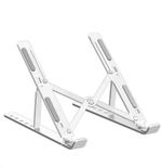 Bitline Aluminum Alloy Adjustable, Portable, Foldable, Ergonomic, Tablet Laptop Stand_01 Aluminium Desk Stand Laptop Stand with Adjustable Height Compatible with Universal Laptops (Grey)- Flipkart