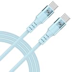 Zebronics Wattz 60CC2 Type-C to Type-C Soft Silicone Cable, PD 60W, 1 Meter, Durable, Charge & Sync, Rapid Charging, For Laptops, Tablets, Mobiles (Blue)- Amazon