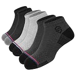 SWAGR Men’s Sports Socks Cotton Ankle Length Breathable Mesh Athletic Socks, Multicolor, Pack of 3, Free Size- Amazon