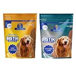 Dr. Pets Pack of 2 (900g Each) Bistik Dog Biscuits | Milk Chicken & Chicken Liver Flavour | Gluten Free Crunchy Dog Treats for Puppies & Adult Dogs | Healthy Training Snacks for All Breeds- Amazon