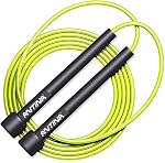 Skipping Rope for Men and Women Jumping Rope With Adjustable Height Speed Skipping Rope for Exercise, Gym, Sports Fitness Adjustable Pencil Jump Rope (Black Lime Green)- Amazon