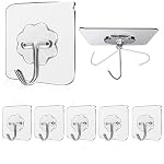 RAYMOX Adhesive Kitchen Heavy Duty Wall Hooks, Nail Hook for Hanging Coat, Hat,Towel Robe Hook Rack Wall Mount- Bathroom and Bedroom Hooks for Wall Without Drilling (Nail Hook Trasparent 5 Pack)- Amazon