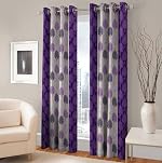 Kiara Creations Kniting Tree Design Semi-Sheer Curtains for Window- 5 Feet (Pack of 2) Purple- Amazon