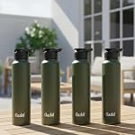 Clazkit Alpha Sporty Stainless Steel Water Bottle Single Wall 1000ml Set of 4 | Lightweight, Leak-Proof, Reusable | Ideal for School Kid,Office, Gym & Travel | Green- Amazon
