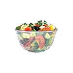 SignoraWare Prism Brorsilicate Glass Serving Bowl | Microwave Safe | Elegant Design for Everyday Use | Mixing & Serving Bowl | Ideal for Cooking, Storing, Reheating & Serving Food (1 LTR | Clear)- Amazon