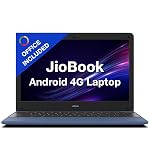 JioBook 11 with Lifetime Office | Android 4G Laptop Mediatek 8788 (JioOS) | Octa-core | 4GB RAM | 64 eMMC Storage | Thin and Light Laptop (11.6 inch, 990 Grams) | Dual Band WiFi + SIM | Blue- Amazon