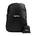Lifelong Backpack Rain Protector for 45L Backpack | Waterproof & Dustproof with Elastic Adjustable Fit | Travel, Trekking, Hiking, Camping & Cycling | Black- Amazon