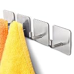 Budding Joy Diniva Adhesive Heavy Aluminum Hooks, Silver- Amazon