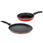 Judge by Prestige Ace Aluminium Non-Stick Cookware- Fry Pan Dia 20 cm- 1 Unit, Omni Tawa Dia 25 cm – 1 Unit- Amazon
