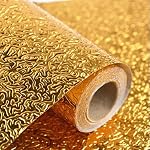 Arto Golden Oil Proof Waterproof Paper Aluminum Foil Backsplash Sticker Stove Cabinet Liner Decor Self Adhesive Wallpapers- Amazon