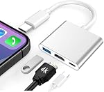Atevon USB C to HDMI Adapter 4K, 3-in-1 USB 3.1 Type-C to HDMI + USB 3.0 + PD Charging Hub, Digital AV Multiport Converter for MacBook Pro, iPad Pro, Samsung S23/S24, Nintendo Switch- Amazon