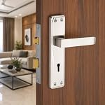 SARDAR Silver 7 Inch Iron Mortise Door Handle Lock Set for Main Door & Bedroom | Heavy Duty Complete Fitting Set| NEXA- Amazon