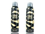 Nike Gold Edition EDT Deodorant for Man 200ml*2 Combo Pack, 24H, 0% Aluminum Salts, Protects Underarm Flora, No White Stains- Amazon