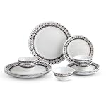 CELLO Lumina Imperial Plus Series Opalware Dinner Set of 19 Pieces For Family of 6 | Bone-Ash Free & Leadfree Opal Glass Microwave & Dishwasher Safe Crockery Plates & Bowls Set For Daily Use & Gifting- Amazon