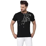 Red Tape Men’s Black Printed T-Shirt- Amazon