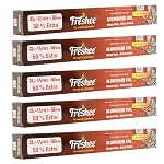 Freshee 50gm Aluminium Silver Kitchen Foil Roll Paper Pack of 5|11 Micron Thick|Food wrap|Disposable Food Parcel|Fresh Food- Amazon
