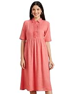 Symbol Women Rayon Fit and Flare One Piece Midi Length Dress (Available in Plus Sizes)- Amazon