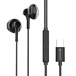 Amkette Trubeats M11 Type C Earphones with Mic, 14mm Dynamic Drivers, 3 Button Control, AI Assistants, Ergonomic Earbuds Compatible with Smartphones, Tabs & Laptops, Type C Headphones,1.2m Cable Black- Amazon
