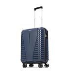 Aristocrat Airpro Cabin (Small Size) Hard Case Trolley Bag, 8 Wheels, Polypropylene Case Luggage, Combination Lock, Travel-Friendly, for Men & Women, 3-Year Global Warranty, 55 cm, Poseidon Blue- Amazon