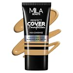 Mila Beauté Perfect Cover Foundation with Hyaluronic Acid & SPF 20 | High Coverage & Flawless Matte Finish | Super Hydrating & Lightweight Formula | Suitable for All Skin Types – 7 Sand- Amazon