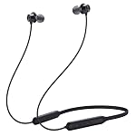Bouncefit Bluetooth Wireless Mangentic On/Off Neckband, 40 Hours Continuous Playback Battery, Fast Charge, IPX7, Low Latency, Active Noise Cancellation, Earbuds with Mic Earphones (Black)- Amazon