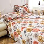 Dew Cotton Bedsheet for Double Bed 160 TC 250 x 225 CM, Peach- Amazon
