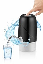 Qlect Premium Automatic Electric Water Dispenser Pump for 20 Litre Bottle Portable Water Pump Dispenser for Home, Office, and Outdoors | 1200 mAh C-Type Fast Charging Battery (Black)- Amazon