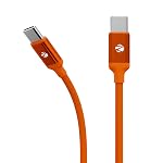 Zebronics Type C – Type C Cable, 60 Watts, Upto 480Mbps Data Sync, Fast Charging, 1 M, Compatible with iPhone 15 & 16 Series, iPad, MacBook, Samsung, Android (Wattz 60CC6, Orange)- Amazon