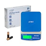 Atom SF400A Digital Kitchen Scale for Home (10Kg) | Weight Scale for Food & Kitchen Weighing Machine | 1g Accuracy with Tare, Multiple Weighing Modes & Overload Indicator, LCD Display, Compact Body- Amazon