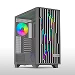 ProLab Design AI848 ARGB Workstation Computer Case|Mid Tower Cabinet|4x140mm ARGB Fans Included|ATX, Micro-ATX, Mini-ITX|Front Grill & Mesh|Up to 10 * 120mm Fans|Type-C- Amazon