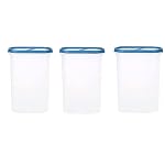 SIMPARTE 360° AirTight Kitchen Storage Container Set Set of 3 (2400 ml), Sky Blue- Amazon