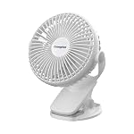 Crompton Siro Rechargeable Clip Fan 100MM | Safety Grill Design | Replaceable Battery | Type-C Charging | 360° Adjustable Rotation | Personal Cooling Fan for Desk, Bedroom & Travel (White)- Amazon