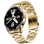 Fire-Boltt Talk Round Smart Watch 1.39″ TFT Display with Bluetooth Calling, Dual Button, Voice Assistance, SPO₂ & Heart Rate Monitor, 120+ Sports Modes, Metal Smartwatch for Men & Women – Gold- Amazon