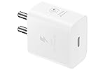 Samsung Original 25W USB Type-C Travel Adaptor Without Cable for Google Pixel, Xiaomi, Motorola, iPhone, Samsung Galaxy Tab S/A Series, Galaxy S10/M54/M55/A80/A90/S25/S24, White- Amazon