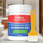300gm Transparent Waterproof Glue with Brush, Silicone Glue for Roof Water Leakage Crack Seal Agent Indoor & Outdoor, Waterproofing Coating Sealant for Bathroom, Pipes, Wall, Tile Surface Window- Amazon
