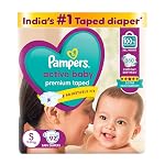 Pampers Active Baby Taped Diapers, Small size diapers, (S) 92 count, taped style custom fit- Amazon
