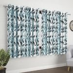Window Curtains 5 Feet Long Set of 10 | Floral Design | Polyester | Light Filtering Curtains | Curtains for Living Room | (118 x 152 cm, Black) | Perfect for Home Decor- Amazon