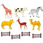 SUPER TOY Wild Farm Animal Action Figure Toys Playing Set for Kids – Pack of 6- Amazon
