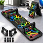 Quickfit 10 in1 Portable Board for Chest Press Home & Gym Exercise Push-up Bar (Multicolor)- Flipkart