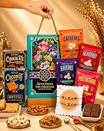 Hyperfoods® Rakhi Set for Brother and Bhabhi RawFruit Gifts From The Orchards Dry fruit 120 Grams(Cashews, Almonds, Pista, Raisins 30Gms Each) & 2 Brittle(100 Gm Each) with Rakhi Hamper For Brother with Roli & Rice- Amazon