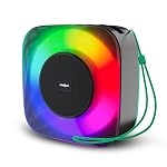 FRONTECH 15W Portable Wireless Multimedia Speaker with Bluetooth 5.3, FM, USB, TF Card, Mobile Holder, RGB LED Lights, 6 Hrs Playback, 1000mAh Battery, 1 Year Warranty (Green)- Amazon
