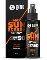 Beardo Max Sunscreen SPF 50 & PA+++ Spray for Men | Non-greasy Spray for Men | Easy Application of Sunscreen for Oily Skin | UVA UVB Protection | 50ml- Amazon
