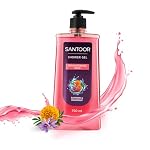 Santoor Brightening Body Wash Shower Gel Shower Gel 750ml With Natural Saffron & Marigold Extracts| For Men & Women| For Glowing Skin| Suitable For All Skin Types| No Parabens| No Silicones- Amazon
